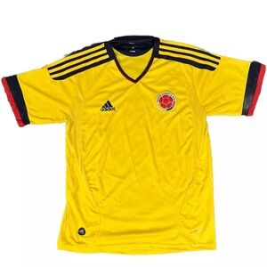 Adidas 2011 Colombia Yellow Home Soccer Futbol Jersey Mens Size Medium